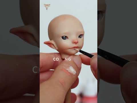 DIY art doll making process  - painting stage | preview