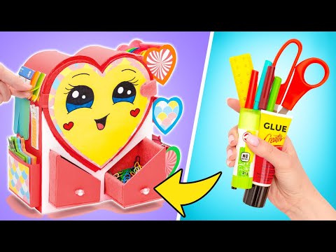 DIY Cute School Organizer 💖 Easy Crafts for School