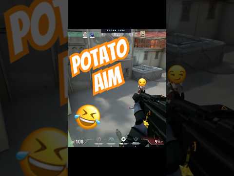 Potato Aim Teammate 😂😂 #valorant #valoranthighlights #shorts #funny