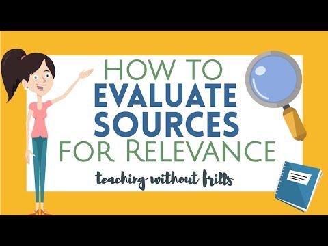 How to Evaluate Sources for Relevance - Writing for Kids