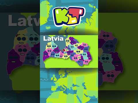 Latvia Is Between Lithuania & Estonia! | KLT GEO #shorts