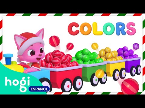 ¡Aprende Colores en Inglés! | Aprende Colores con el Tren de Papá Noel Pinkfong | Hogi en español