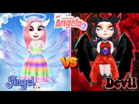 My Talking Angela'm 😍 || Angel Angela 😇 vs Devil Angela 😈 | New Update || Cosplay