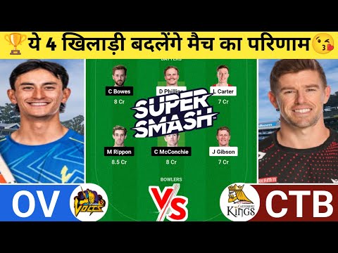 OV vs CTB Dream11 Prediction | OV vs CTB Dream11 Team | ov vs ctb today super smash t20 match |