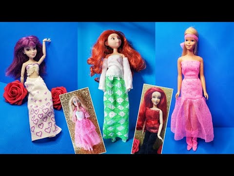 🔥5 DIY Doll Ideas - How to Make Barbie Clothes Easy (Without Pattern) - Doll Fashion Hacks & Crafts💖