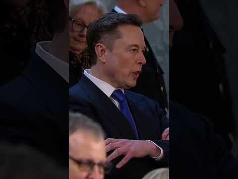 Elon Musk arrives for President Trump's speech