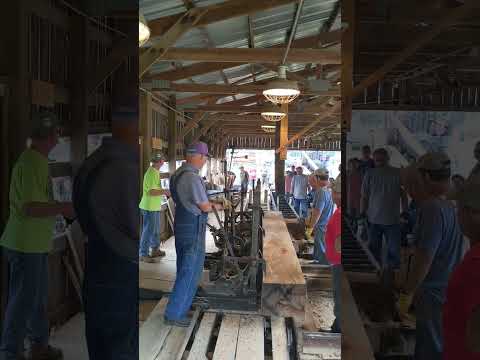 Old school sawmill at the Rock River Thresheree! #antique #old #sawmill #oldschool