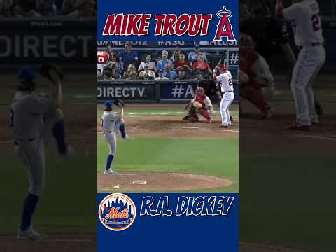 Knuckleballer RA Dickey VS Mike Trout 2012 #MLB All-Star Game #baseball