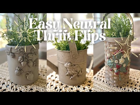 Must-See Garden Style Spring Decor DIYS using NEW Iron Orchid Designs Moulds-Neutral Thrift Flips🍓🍓🍓