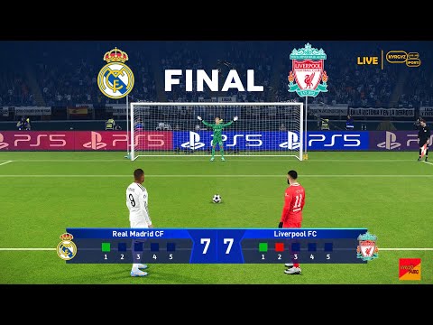 Real Madrid vs Liverpool | Final UEFA Champions League | Penalty Shootout | Mbappe vs Salah | PES 21