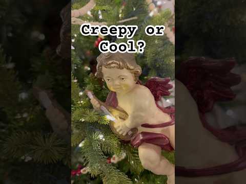 Creepy or cool? #vintageornaments #christmas #thriftedchristmas #christmasdecor #christmas #thrifted