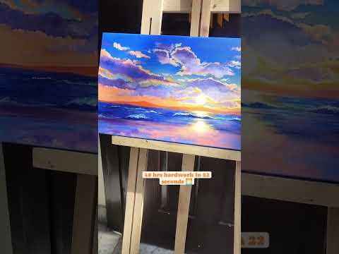 Sunset painting reveal by @bestof_nirala