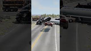 Realistic Highway Car Crashes #133