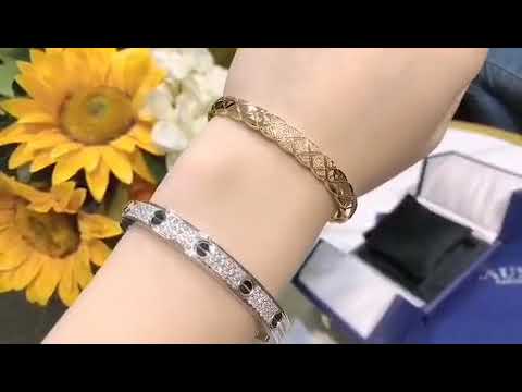 Amazing Quality Love bracelet diamonds solid 18k gold