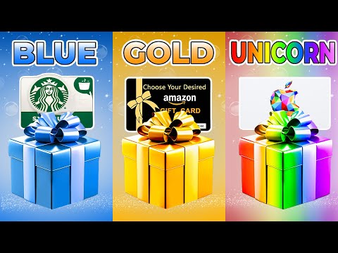 Choose Your Gift...? Blue, Gold, or Unicorn? 🛍️✨Gift Card Quiz 😨 QuizZone