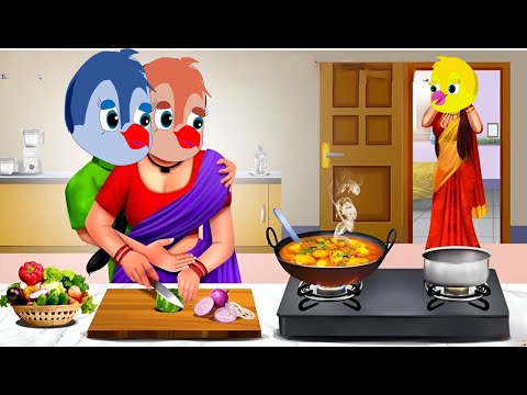 कामवाली बनी सौतन |tuntuni achi cartoon|tony chidiya|hindi cartoon kahani|moral story tuni chidiya