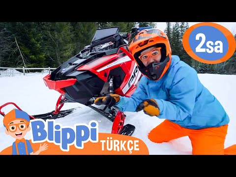 Blippi'nın Kırmızı Kar Arabası 🚗 Süper Hızlı Otomobiller 🚗 | Blippi Türkçe