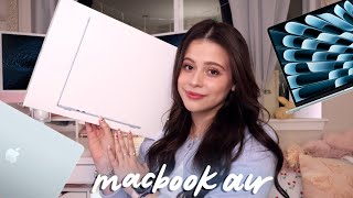 UNBOXING THE NEW M4 MACBOOK AIR in sky blue!☁️🫧🩵