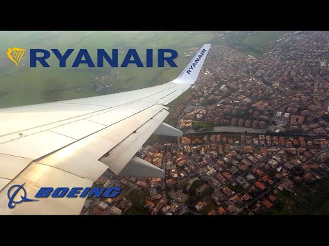 Ryanair Boeing 737-800 ✈ Pushback, Taxi and Takeoff from Rome-Ciampino to Lisbon