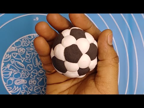 let's learn how to make football with super clay⚽️||Easy Football😍||Superclay #football #clay #viral