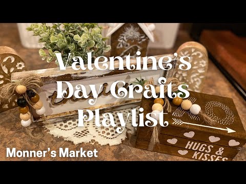 Valentine’s Day Crafts Playlist Rustic Farmhouse Decor #valentines #diy #farmhouse #dollartree #xoxo