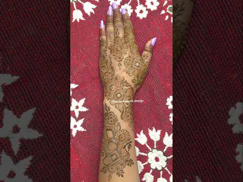 Beautiful Back Hand Mehandi Design #stylishmehndi #shorts