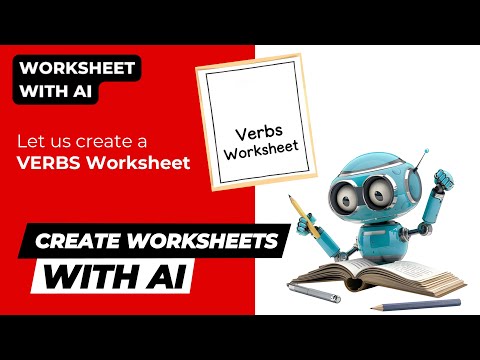 Create School Worksheets with AI - Generating a Grade 2 English Verb Worksheet