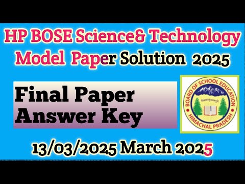 HP Board Science paper Solution (13/03/25) Answer Key of Science paper ( Series -C )