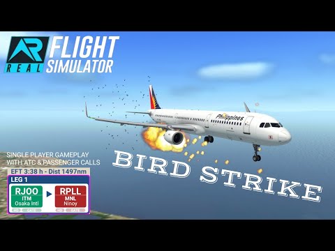 Philippine Airlines A321-200 | Bird Strike | Manila - Osaka | RFS Full Flight