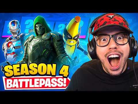 NEW *Season 4* BATTLE PASS in Fortnite! (Marvel)