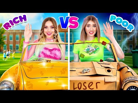 Poor VS Rich VS Giga Rich Girl at College || My Crush is a Millionaire