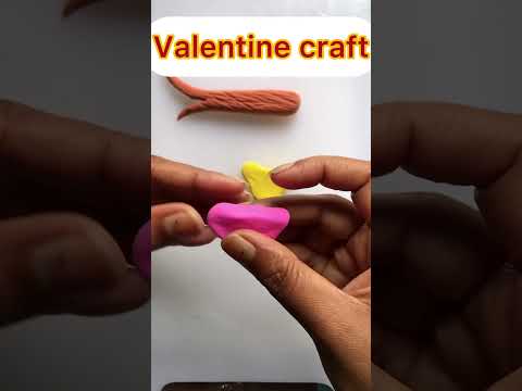 Valentine craft idea with clay#shorts #viralvideo #craft