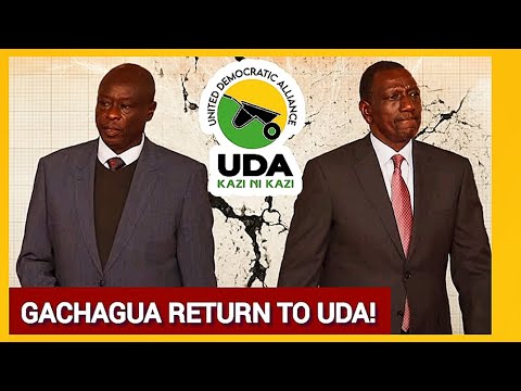 GACHAGUA'S Big Announcement As He Returns To Ruto's UDA Party Leadership