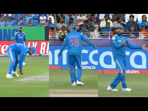 Virat Kohli mock & copy Shreyas Iyer fielding blunder with mimicry during IND vs NZ Champions Trophy