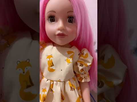 Sewing Doll Dresses #doll #dollsewing #dollclothes #designafriend #fox #orange #dolldress