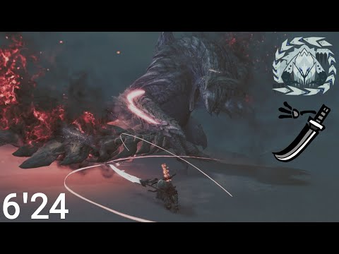 アルシュベルド 太刀 6分24秒 落石なし 捕獲【モンハンワイルズ Open Beta 】