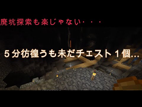 【マイクラ】ついに廃坑探索！！しかし成果は・・・