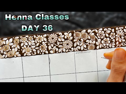 Tazaheen Henna Classes DAY 36 || Learn Detailed Henna with Tazaheen Henna Classes 2024