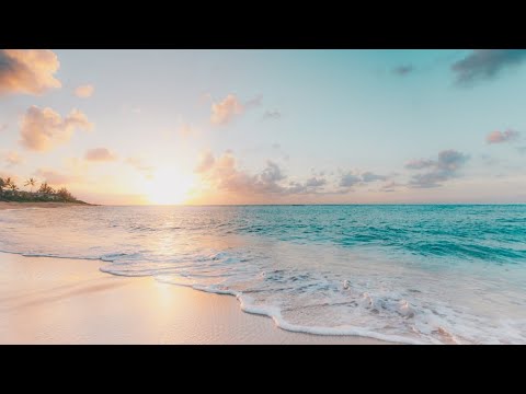 Ocean Waves Crashing on the beach  - Drone  waves - Sunrise - Sunset |Video-Audio footage HD Free