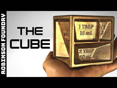 Making a Measuring Cube - EXTREME MEASURES - bronze metal casting at home - 3d Printing Lost PLA