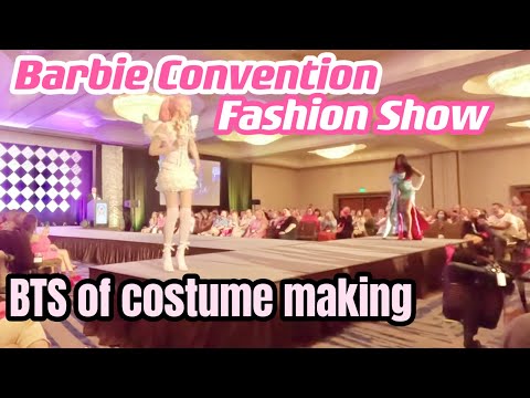 BTS of Barbie Convention Fashion Show Costume Making! Happy Birthday Angel Barbie