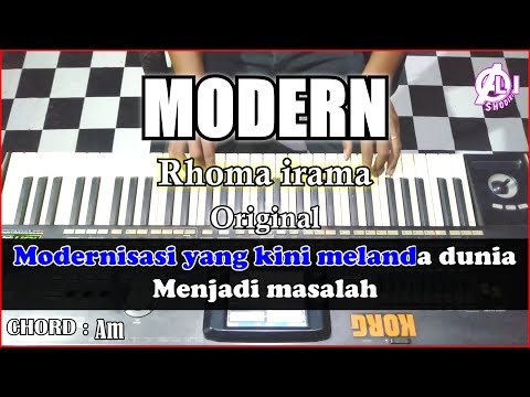 MODERN Karaoke Dangdut - Rhoma irama | Korg Pa3x (Chord&Lirik) Nada cowok