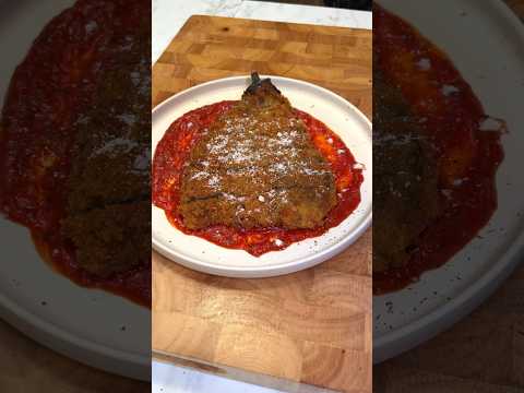 Crispy Eggplant schnitzel/ Parmigiana - with tomato sauce - easy vegan alternative