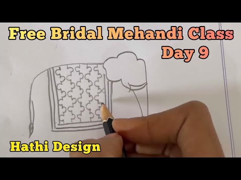 Free Bridal Mehandi Class Day 9 || Tanisha Mehandi Tutorial