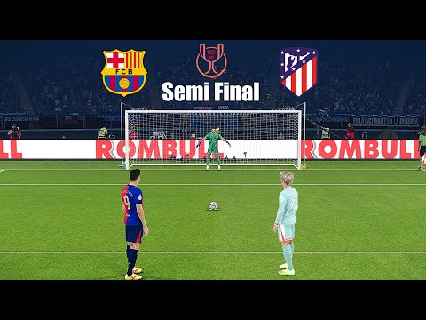 Barcelona vs Atletico Madrid | Semi Final Copa Del Rey |Penalty Shootout - Yamal vs Griezmann PES 21