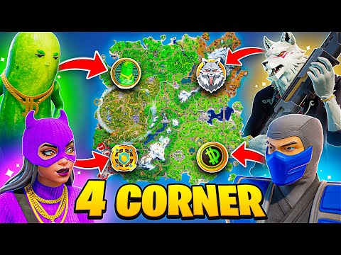 The 4 CORNER *HEIST* Challenge in Fortnite!